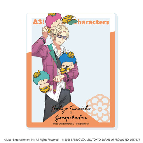 『A3!×Sanrio characters』アクリルカード17/古市 左京×ゴロピカドン(等身イラスト)